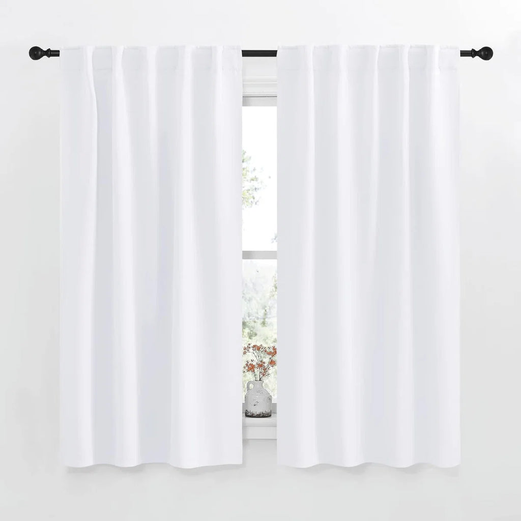 Blackout Curtain Light & Noise Reducing Room Darkening Drapes for Bedroom/Living Room/Kitchen, 2 Pieces