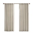 Anaheim Woven Plaid Room Darkening Thermal Fleece Lined Single Curtain Panel