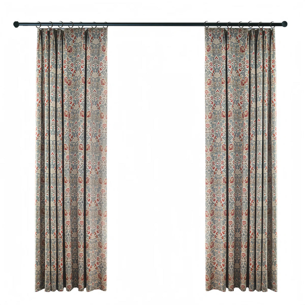 Kyle Cotton Blend Room Darkening Curtain Panel Pair (Set of 2)