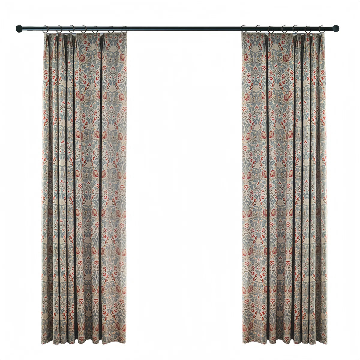 Kyle Cotton Blend Room Darkening Curtain Panel Pair (Set of 2)