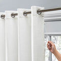 Swadlincote Elegant Linen-Look Light Filtering Grommet Double-Wide Patio Curtain Panel