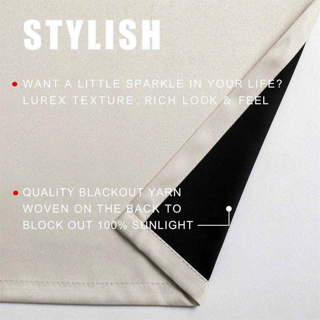 Orantes Solid Polyester 100% Blackout Curtains & Drapes Pair For Bedroom Living Room 63 84 95 Inches Long Grommet Curtains Thermal Insulated Sunlight Blocking Noise Reducing (Set of 2)