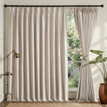 NICETOWN 100% Blackout Linen Curtains for Bedroom