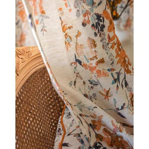 Susanna Linen Blend Room Darkening Curtain Panel Pair (Set of 2)