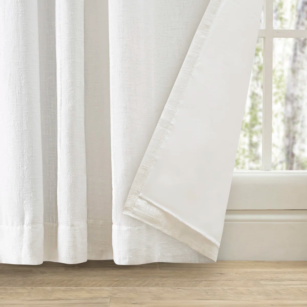 Swadlincote Elegant Linen-Look Light Filtering Grommet Double-Wide Patio Curtain Panel