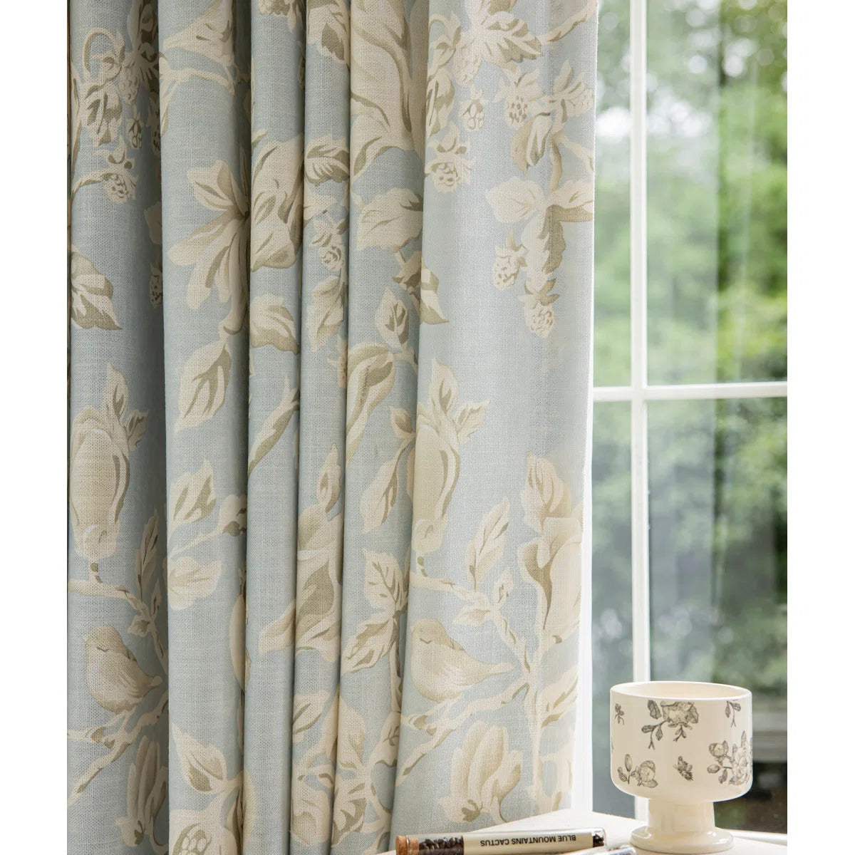 Amelia Linen Blend Semi-Sheer Curtain Panel Pair (Set of 2)