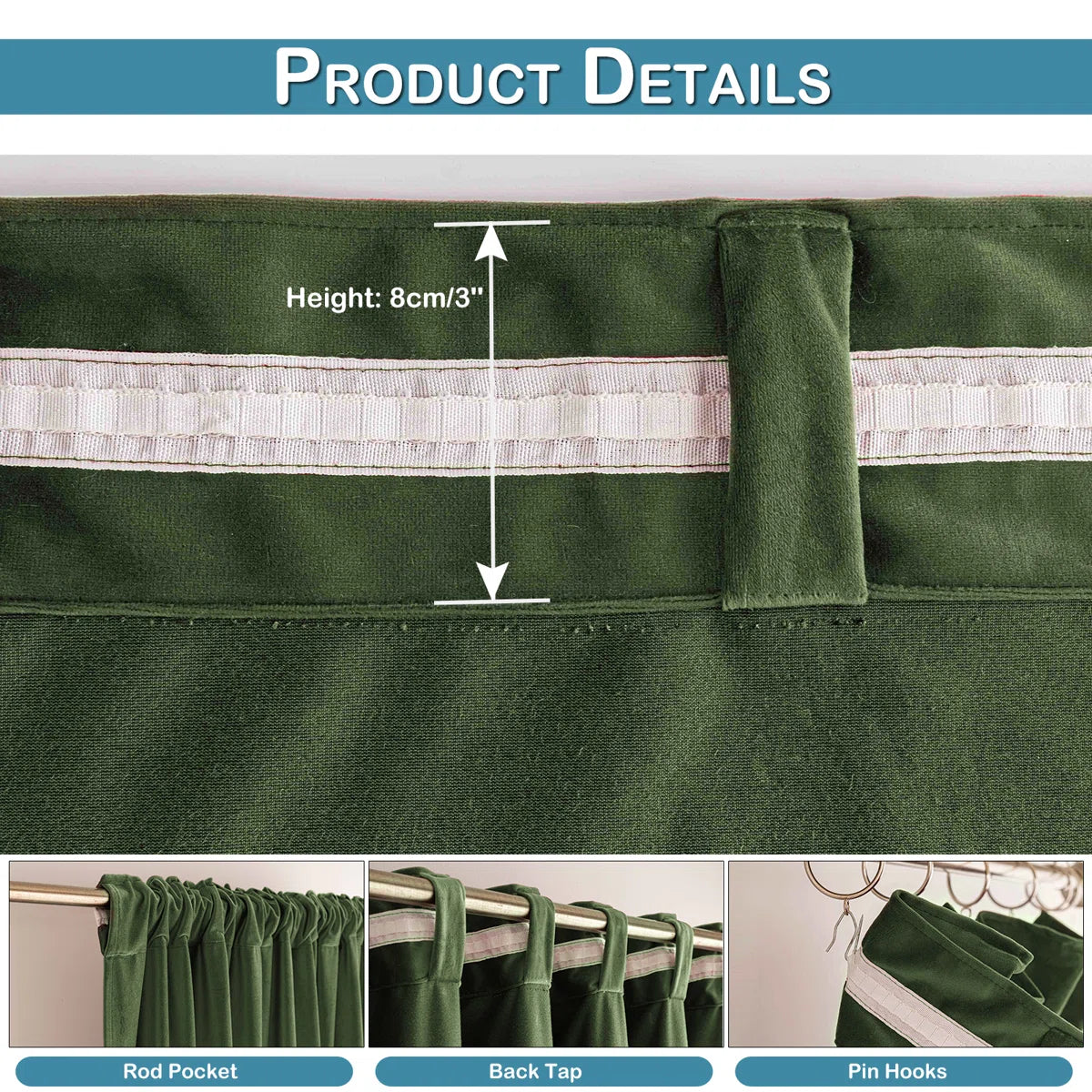Lauier Velvet Blackout Curtain Pair (Set of 2)