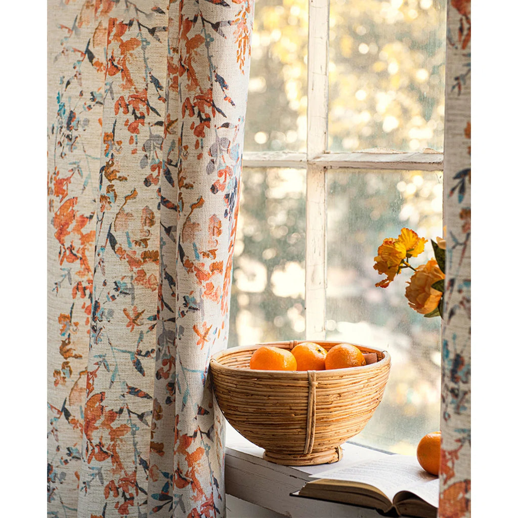 Susanna Linen Blend Room Darkening Curtain Panel Pair (Set of 2)