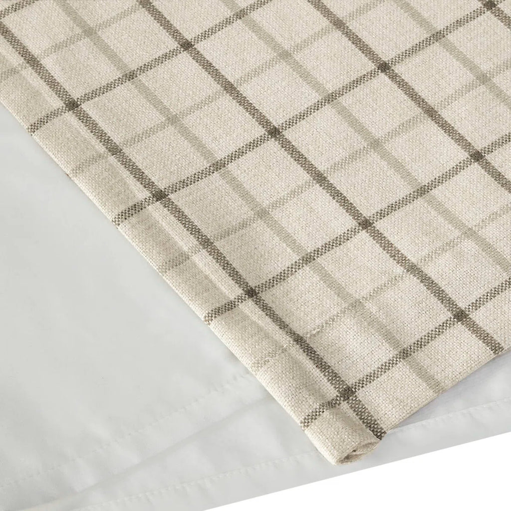 Anaheim Woven Plaid Room Darkening Thermal Fleece Lined Single Curtain Panel