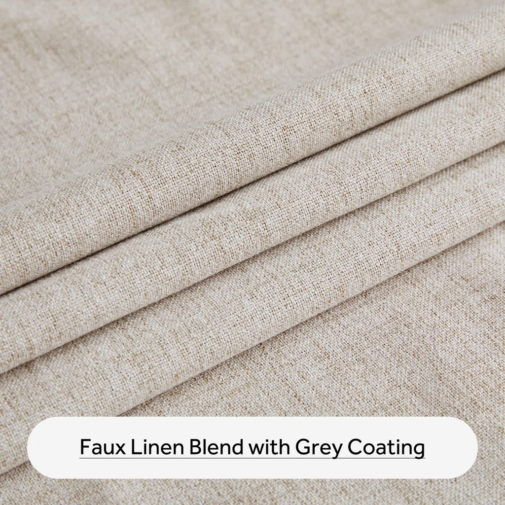NICETOWN 100% Blackout Linen Curtains for Bedroom