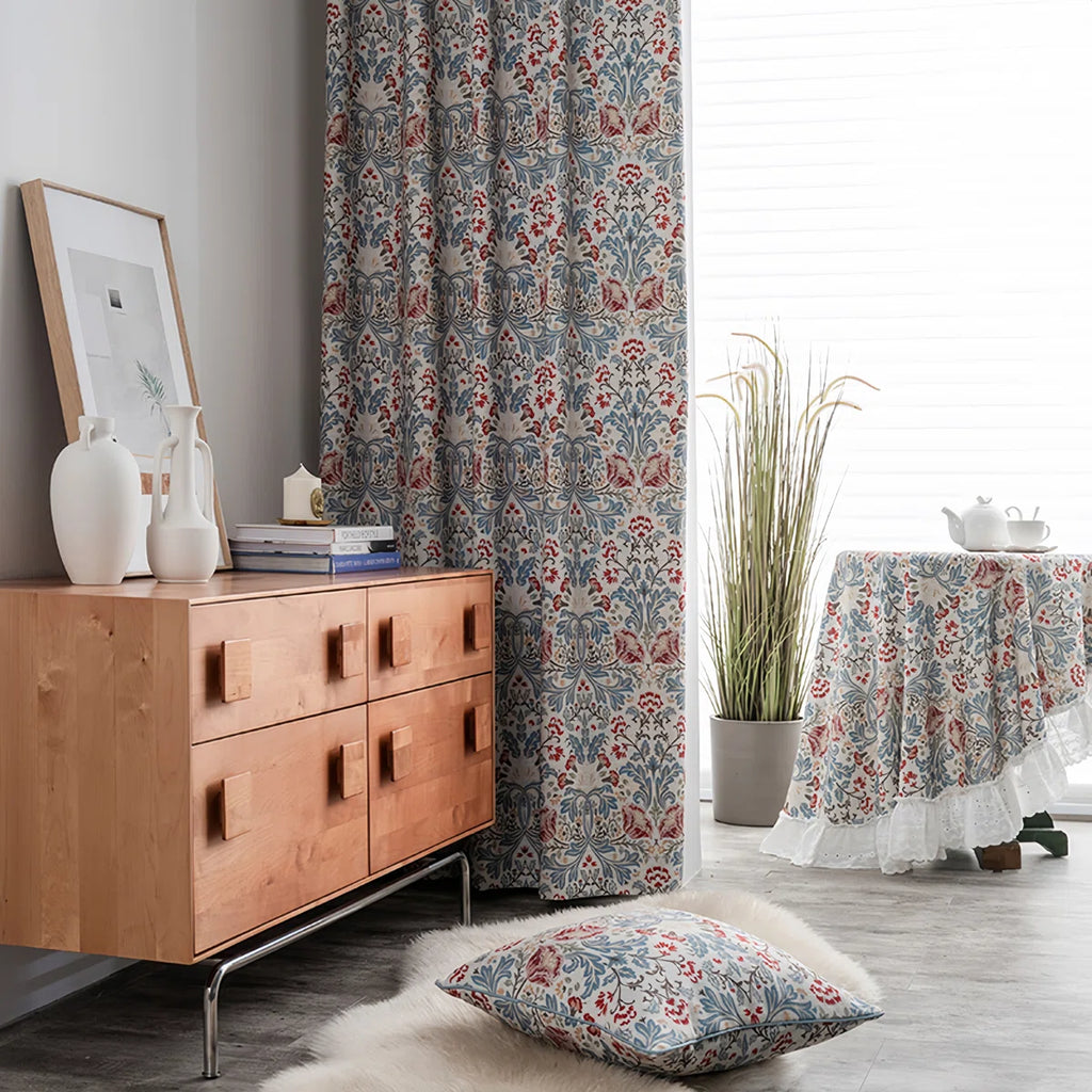 Kyle Cotton Blend Room Darkening Curtain Panel Pair (Set of 2)