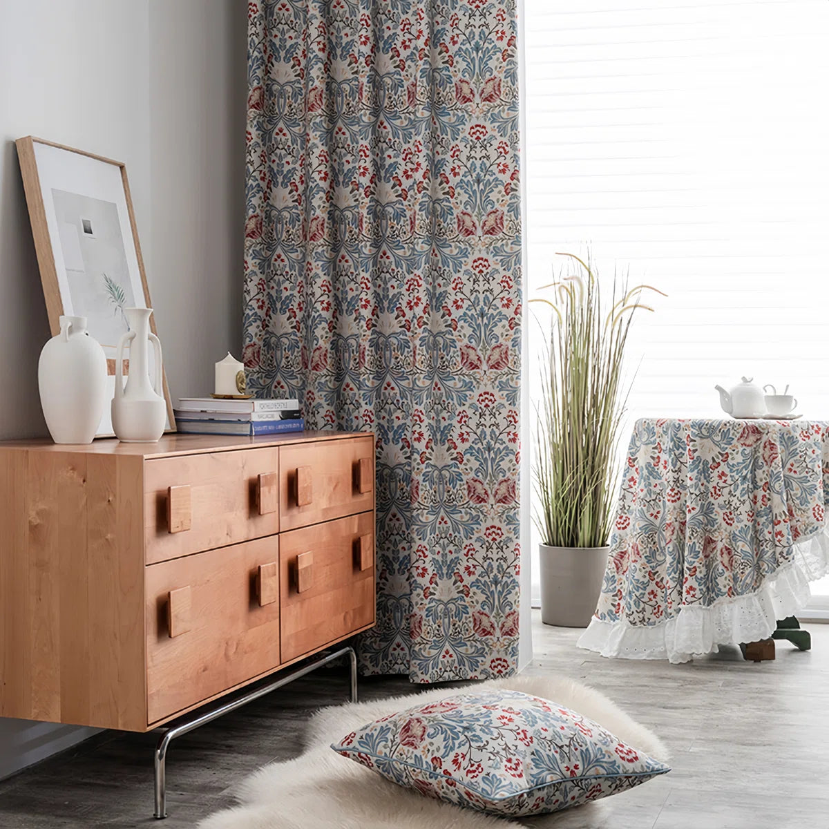 Kyle Cotton Blend Room Darkening Curtain Panel Pair (Set of 2)