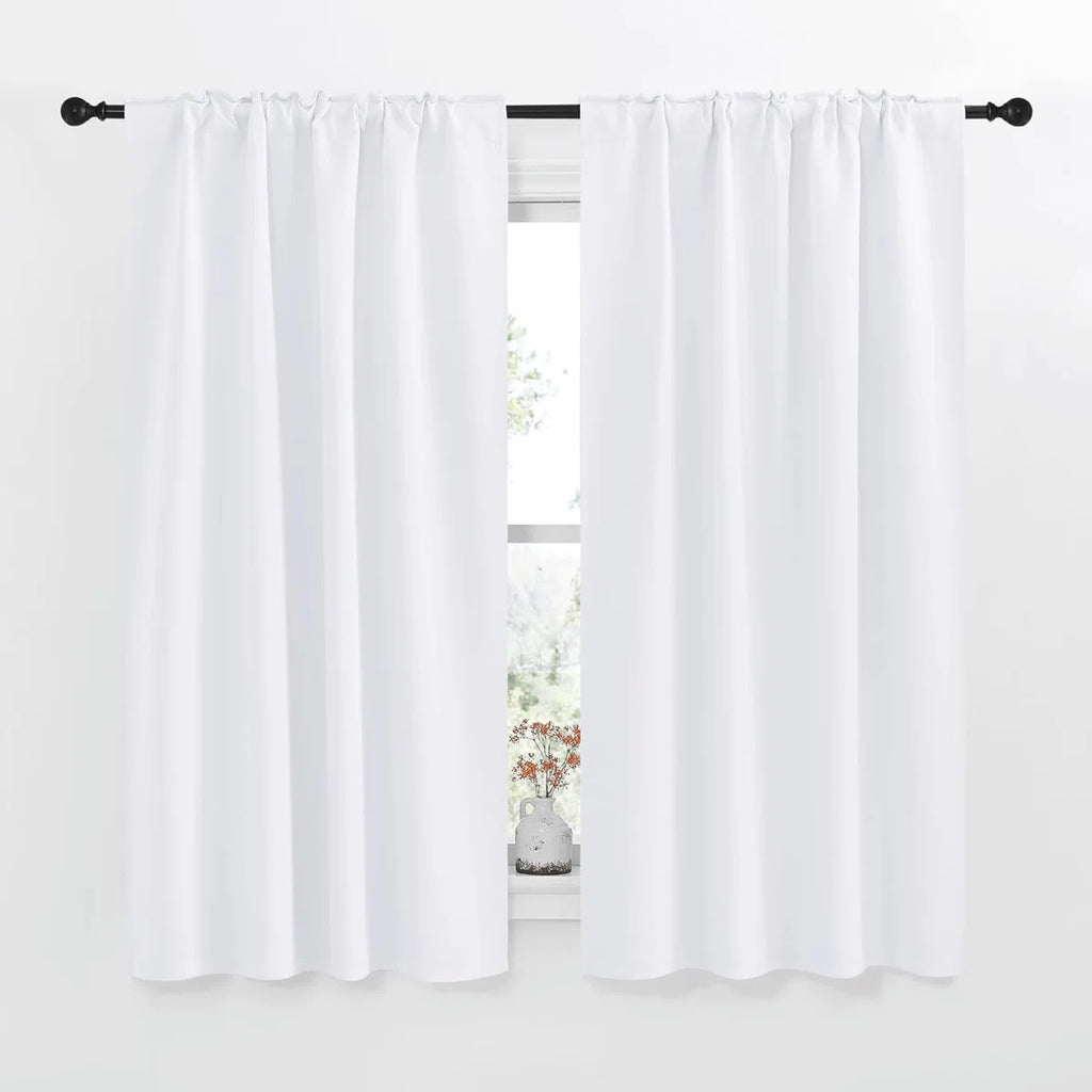 Blackout Curtain Light & Noise Reducing Room Darkening Drapes for Bedroom/Living Room/Kitchen, 2 Pieces