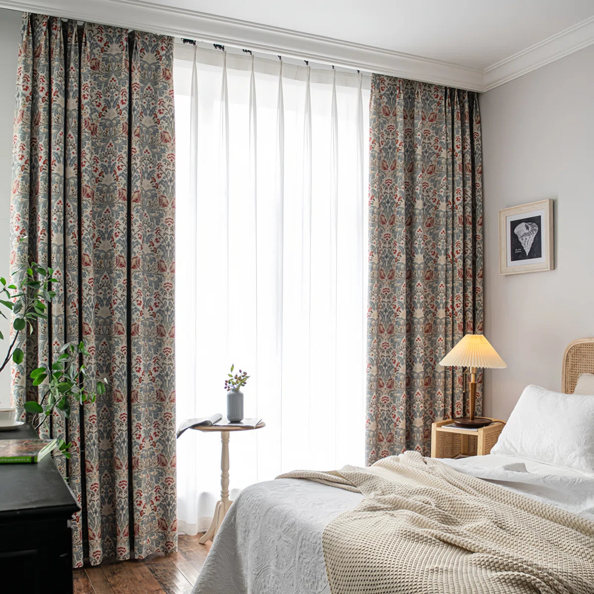 Kyle Cotton Blend Room Darkening Curtain Panel Pair (Set of 2)